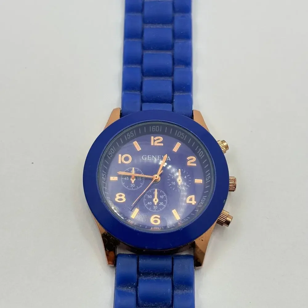Gold & Blue Men's Watch
